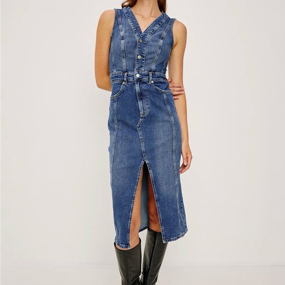 Rails Westwood Denim Dress                            Forget Me Not